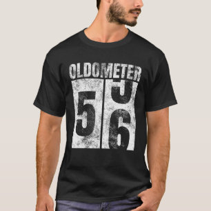 Oldometer 55-56 Yrs Old Man Woman Bday Graphic 56T T-Shirt