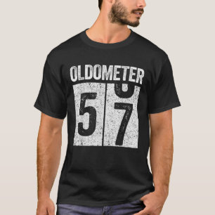 Oldometer 57 Men Women 57th Birthday  T-Shirt