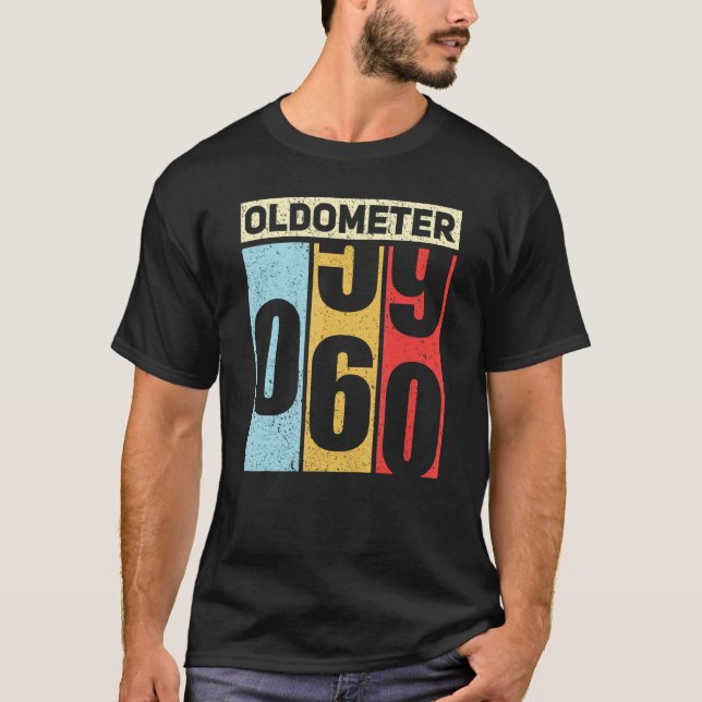 Oldometer 59-60 Funny 60th Birthday Odometer Gift  T-Shirt (Front)
