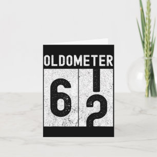 Oldometer 62nd birthday funny retro turning 62 card
