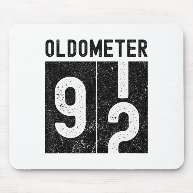 Oldometer 92nd Birthday Funny Retro Turning 92 Yea Mouse Mat (Front)