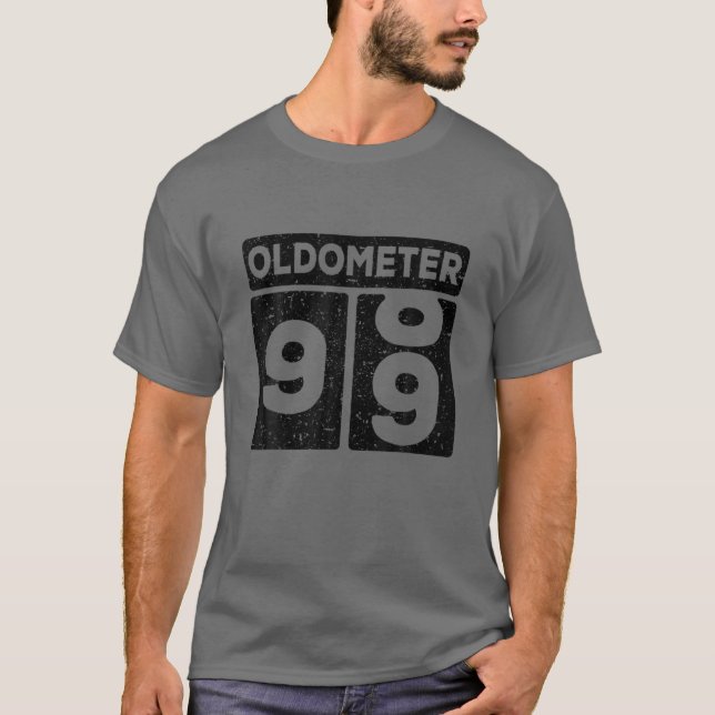 Oldometer 98-99 | 99Th Birthday Funny Gift T-Shirt (Front)