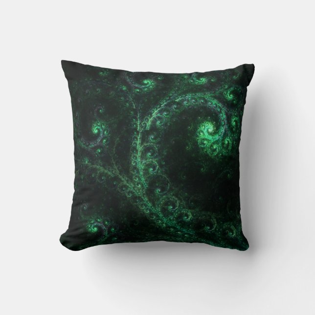 OldOnes Spiral Fractal Throw Pillow (Front)