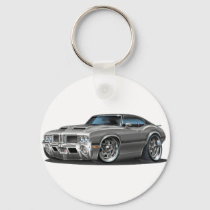 Olds Cutlass 442 Grey Car Key Ring