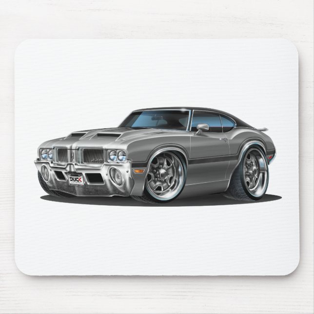 Olds Cutlass 442 Grey Car Mouse Mat (Front)