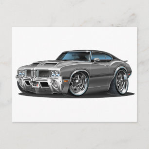 Olds Cutlass 442 Grey Car Postcard