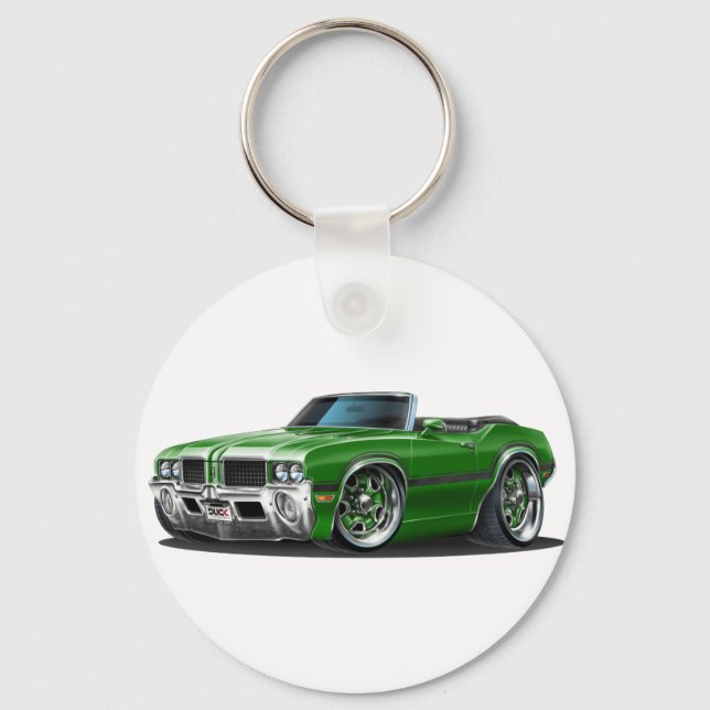 Olds Cutlass Green Convertible Key Ring (Front)