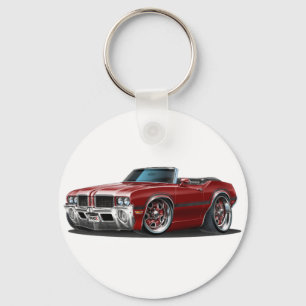 Olds Cutlass Maroon Car Key Ring
