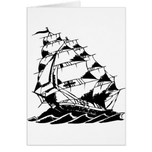 Olds Skool Tattoo Sailing Ship Navy