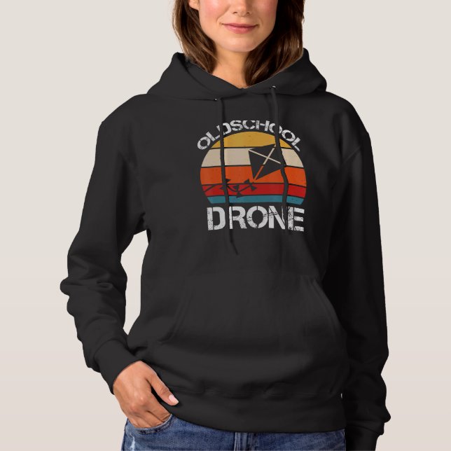 Oldschool Drone  Sky Flying Hoodie (Front)