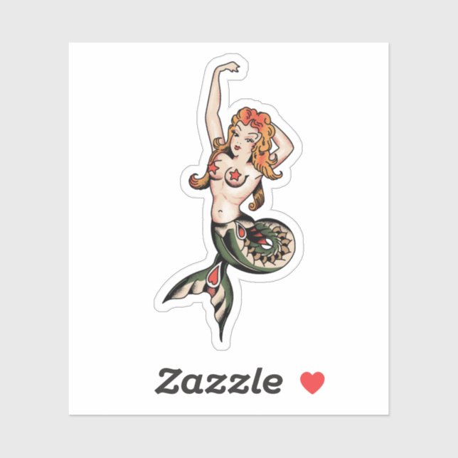 Oldschool Mermaid Tattoo (Sheet)