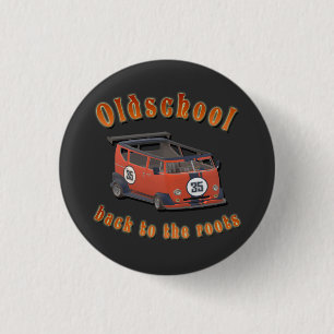 Oldschool Speed - Back to the roots! 3 Cm Round Badge