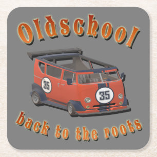 Oldschool Speed - ​Back to the roots! Square Paper Coaster