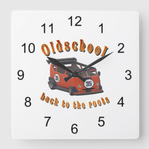 Oldschool Speed - Back to the roots! Square Wall Clock
