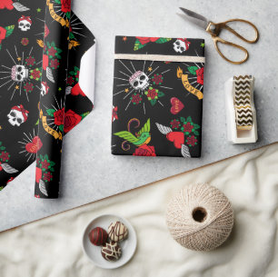 Oldschool Tattoos Wrapping Paper