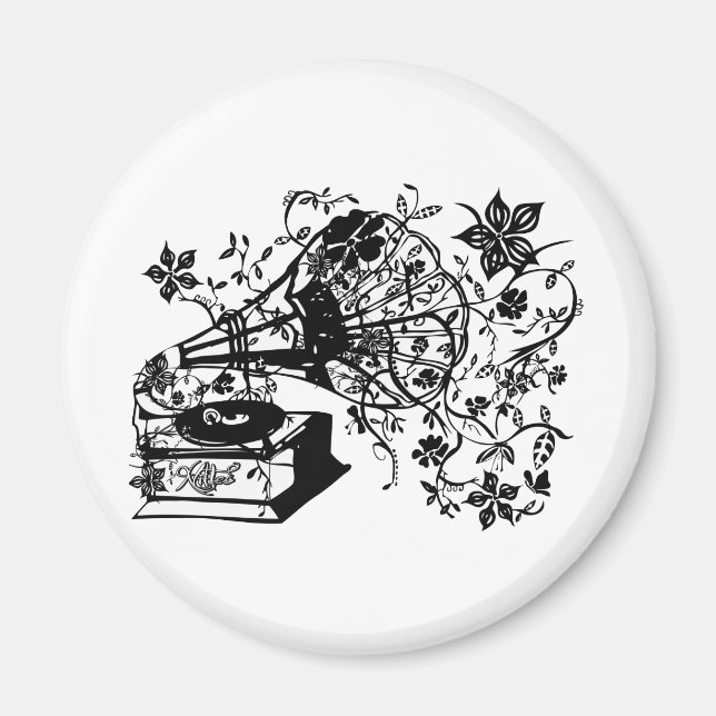 Oldschool turntable magnet (Front)