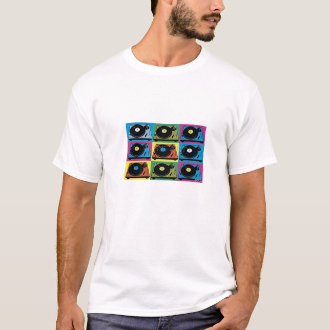 oldskool vinyl turntable t-shirt (Front)