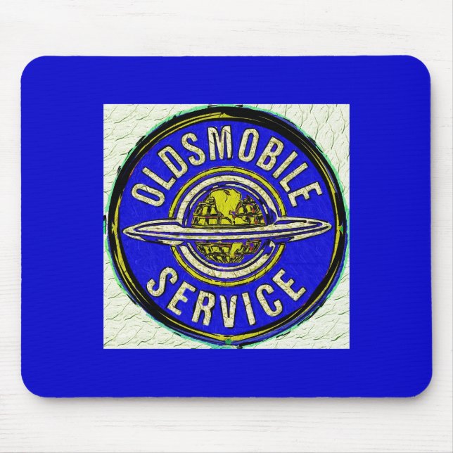 oldsmobile retro sign mouse mat (Front)