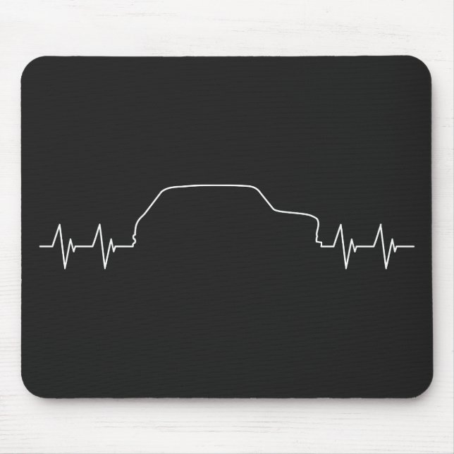 Oldtiemer Mini Englischer Klassiker Heartbeat Mouse Mat (Front)