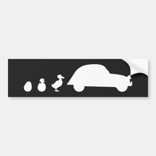 Oldtimer 2cv Ente Evolution Bumper Sticker (Front)