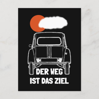 Oldtimer 2cv Retro Sonnenuntergang Postcard