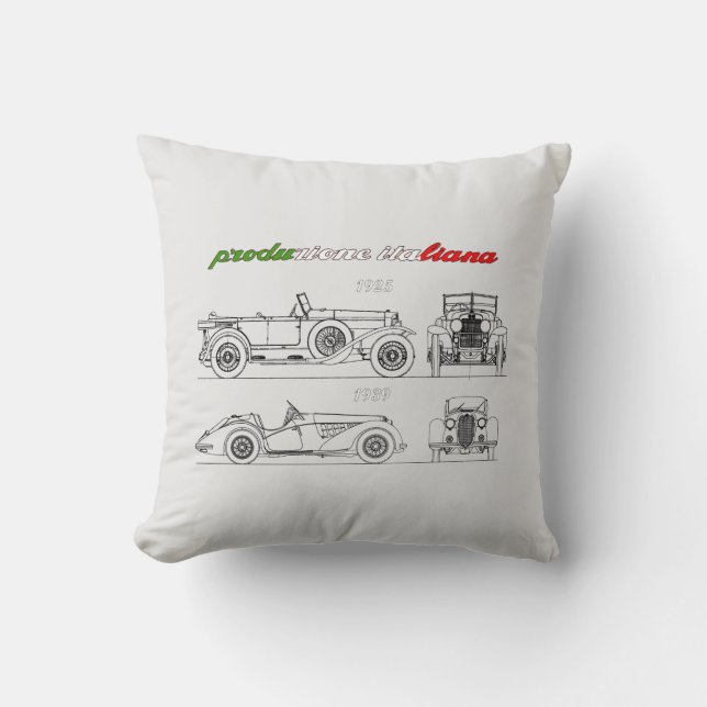 Oldtimer Alfa Romeo Produzione Italiana History  Cushion (Front)