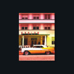 Oldtimer at the Art Deco District, Miami, Florida Canvas Print<br><div class="desc">#Canvas showing an #OldtimerCar in front of the Avalon in the Art Deco District of #MiamiBeach. More items with this design: www.zazzle.com/aura2000/avalon</div>