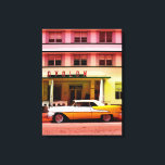 Oldtimer at the Art Deco District, Miami, Florida Canvas Print<br><div class="desc">#Canvas showing an #OldtimerCar in front of the Avalon in the Art Deco District of #MiamiBeach.  More items with this design:  www.zazzle.com/aura2000/avalon</div>
