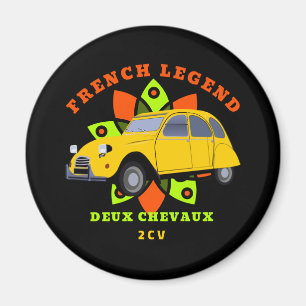 Oldtimer French Legend 2cv Deux Chevaux Magnet