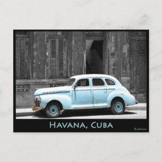 OLDTIMER IN HAVANA POSTCARD