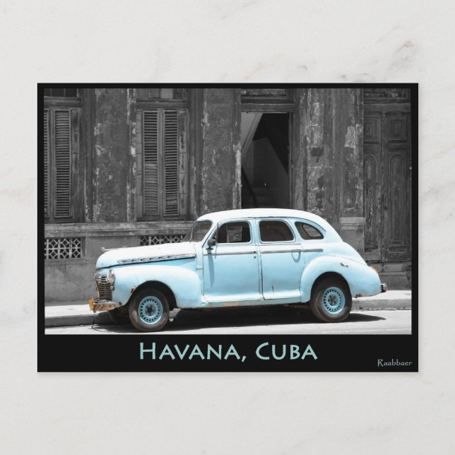 OLDTIMER IN HAVANA POSTCARD (Front)