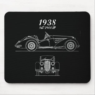 Oldtimer Italy Alfa Romeo 8C 2900 Mouse Mat