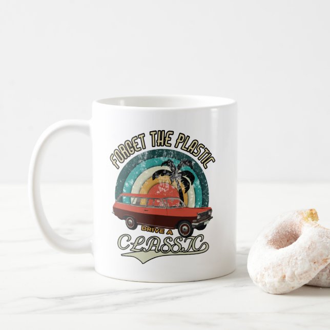Oldtimer Kadett German Station Wagon Coffee Mug (With Donut)
