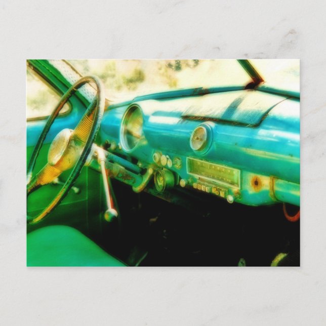 Oldtimer von innen auf Kuba Postcard (Front)