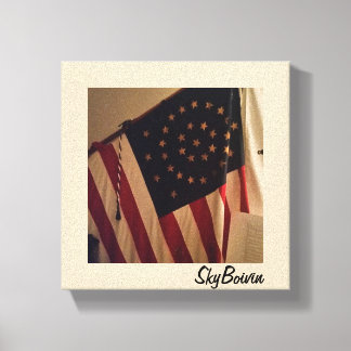 ole american flag canvas print
