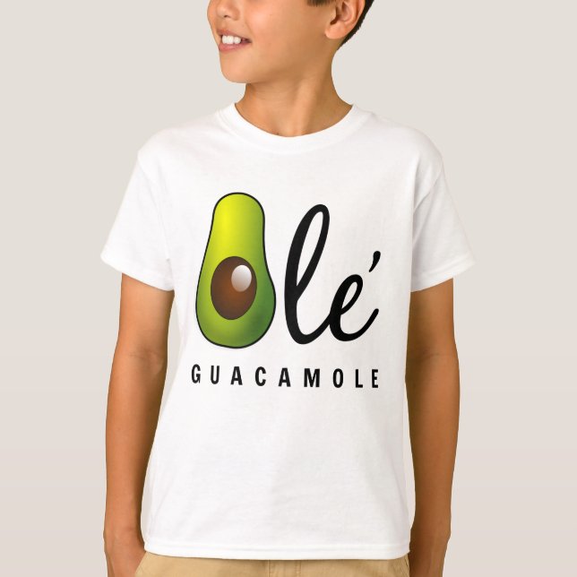 Ole Guacamole Avocado Humour T-Shirt (Front)
