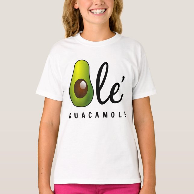 Ole Guacamole Avocado Humour T-Shirt (Front)