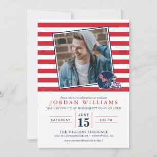 Ole Miss Football Helmet   Dark Blue Announcement