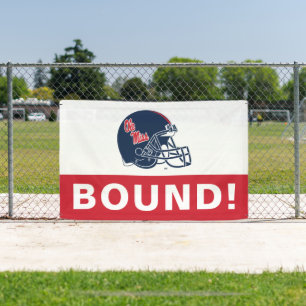 Ole Miss Football Helmet Dark Blue Banner
