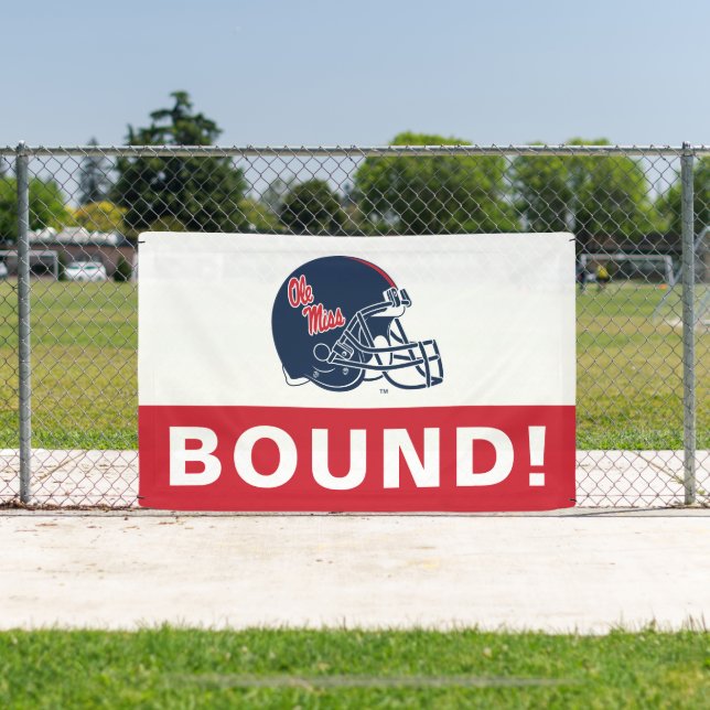 Ole Miss Football Helmet | Dark Blue Banner (Insitu)