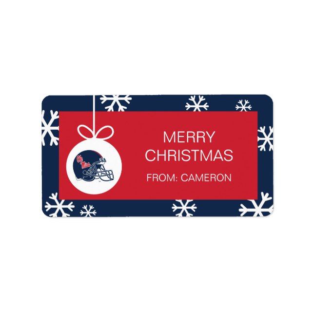 Ole Miss Football Helmet | Dark Blue Label (Front)