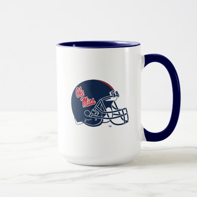 Ole Miss Football Helmet | Dark Blue Mug (Right)