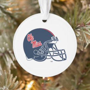 Ole Miss Football Helmet   Dark Blue Ornament