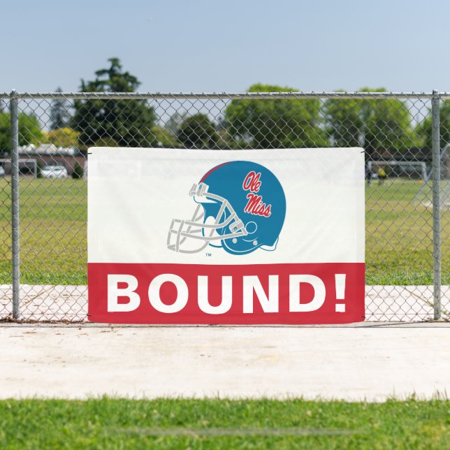 Ole Miss Football Helmet | Light Blue Banner (Insitu)