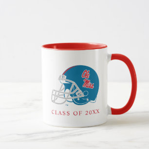 Ole Miss Football Helmet   Light Blue Mug