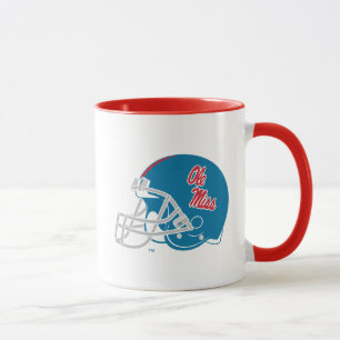 Ole Miss Football Helmet   Light Blue Mug