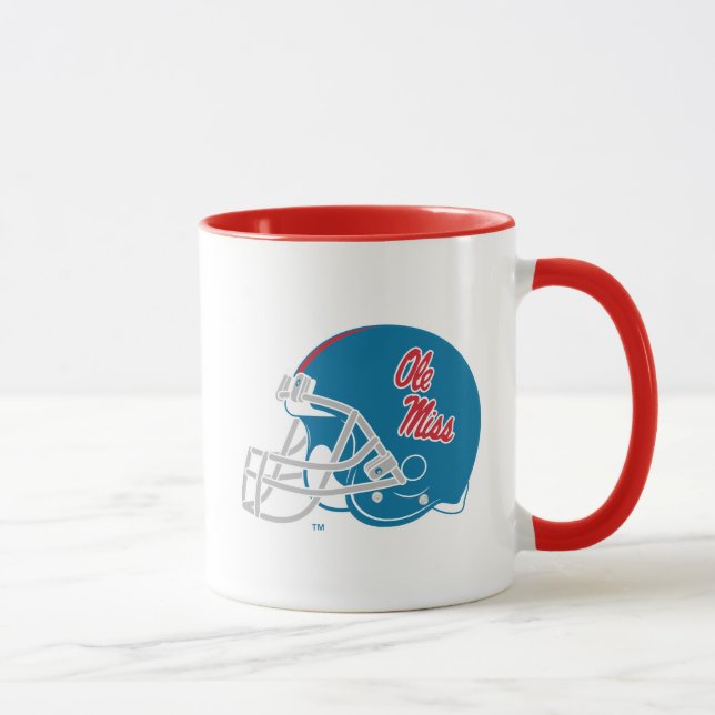 Ole Miss Football Helmet | Light Blue Mug (Right)