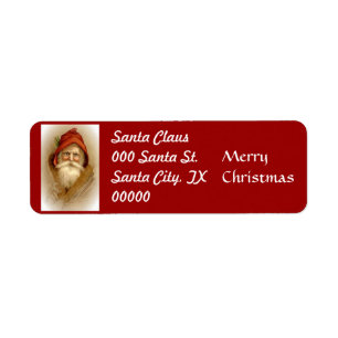 Ole Saint Nick Vintage Return Address Labels