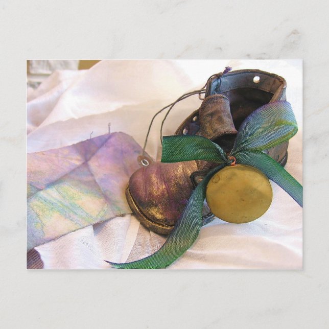 Ole Time Baby Shoe & Locket Postcard (Front)