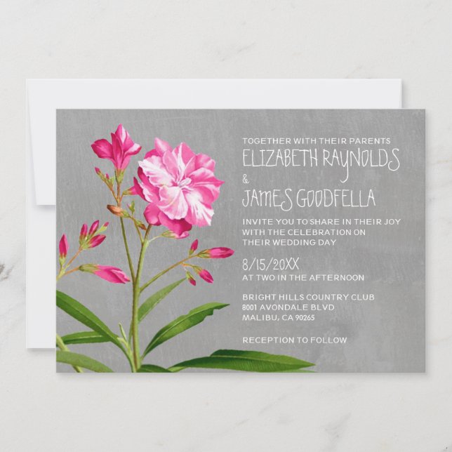 Oleander Wedding Invitations (Front)